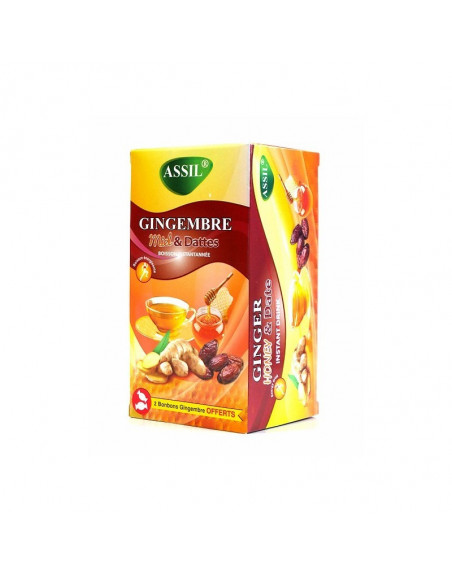 Thé Instantané Au Gingembre Et Miel POCAS - 20 Sachets - Saveur Originale