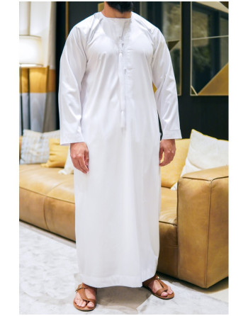Qamis Emirati Blanc avec...